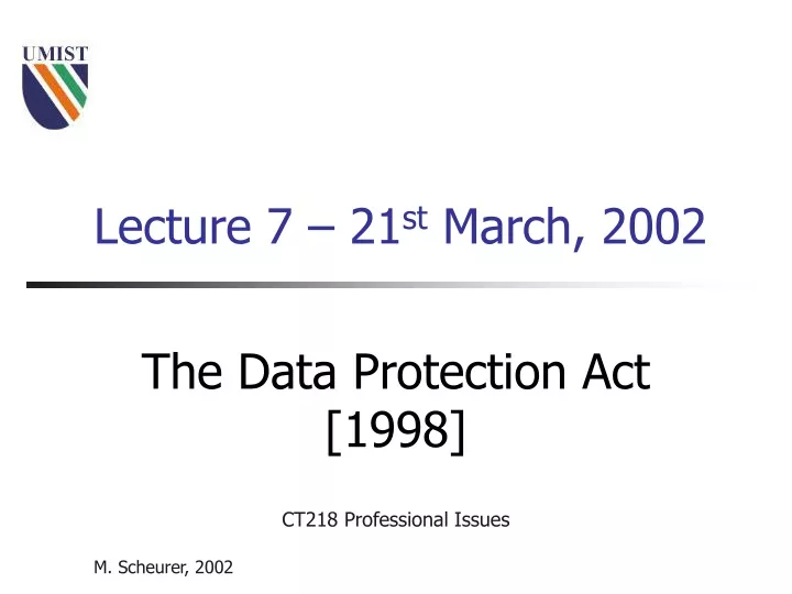 lecture 7 21 st march 2002