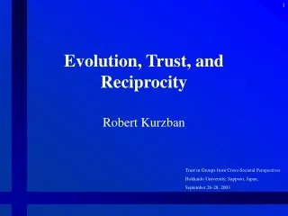 Evolution, Trust, and Reciprocity