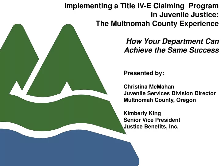 implementing a title iv e claiming program