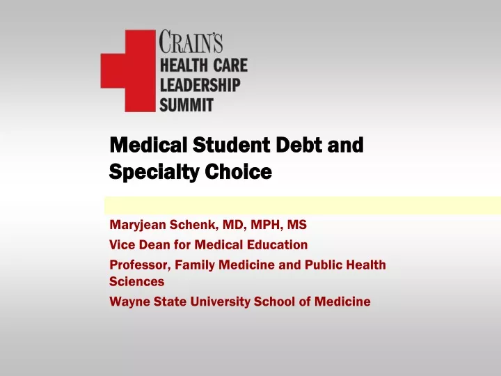 medical student debt and specialty choice