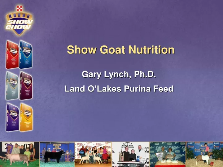 show goat nutrition