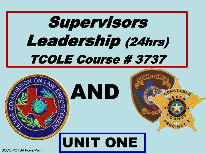 supervisors leadership 24hrs tcole course 3737