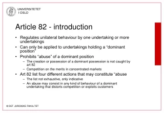 Article 82 - introduction