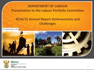 DEPARTMENT OF LABOUR  Presentation to the Labour Portfolio Committee