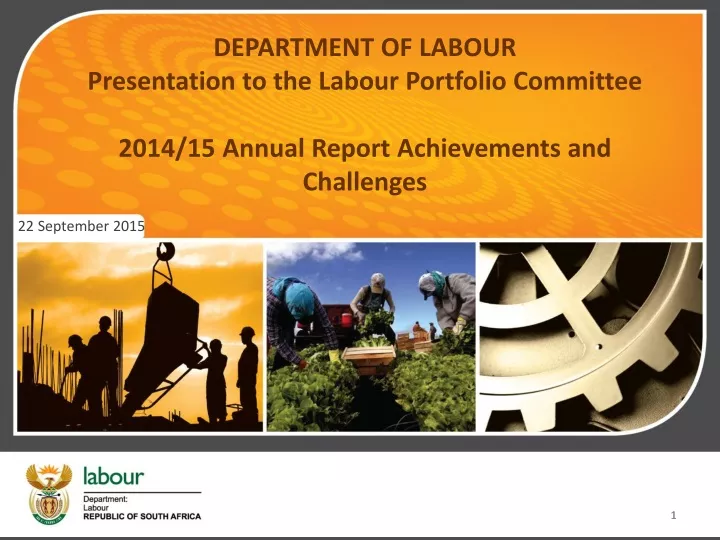 department of labour presentation to the labour
