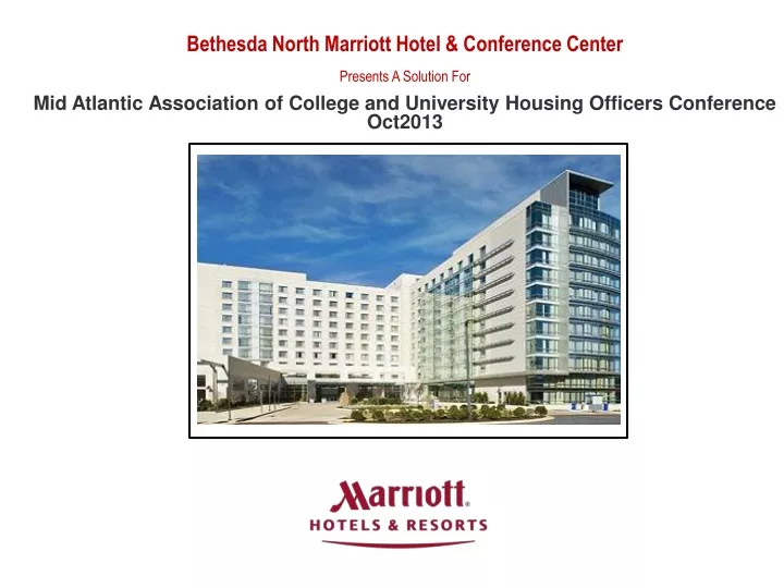 bethesda north marriott hotel conference center