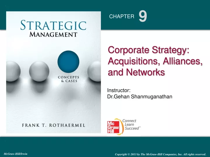 corporate strategy acquisitions alliances and networks