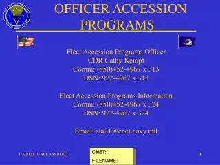 OFFICER ACCESSION PROGRAMS