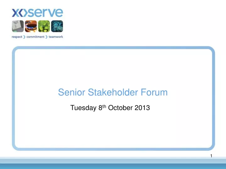 senior stakeholder forum