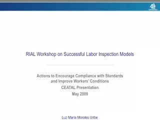 RIAL Workshop on Successful Labor Inspection Models