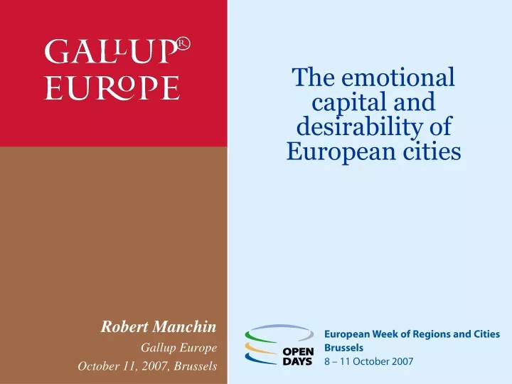 the emotional capital and desirability of european cities