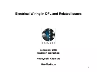 Electrical Wiring in DFL and Related Issues