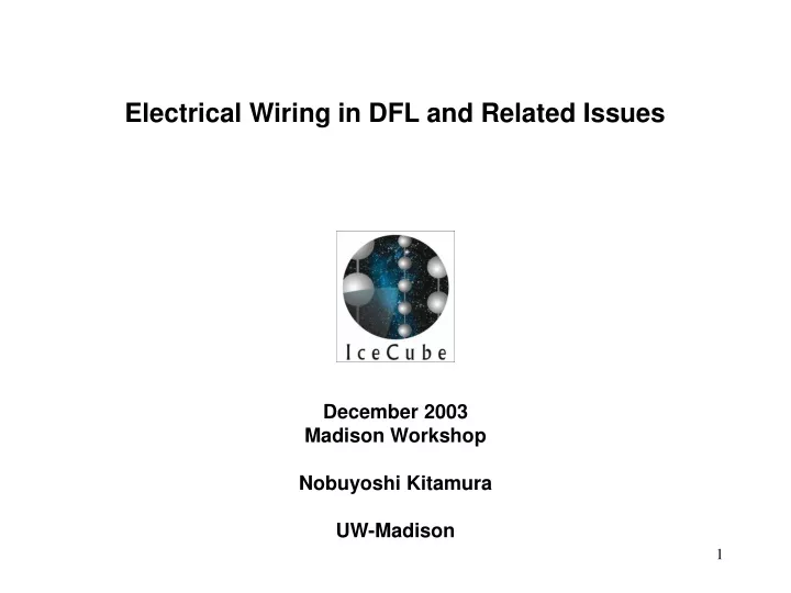 electrical wiring in dfl and related issues