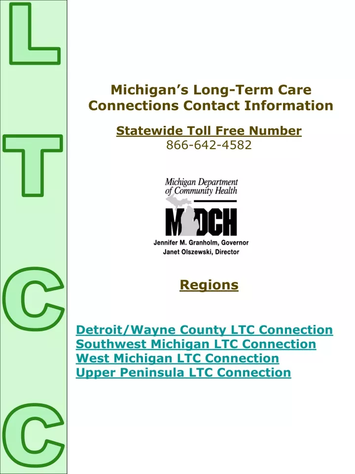michigan s long term care connections contact
