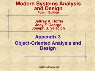 Appendix 3 Object-Oriented Analysis and Design
