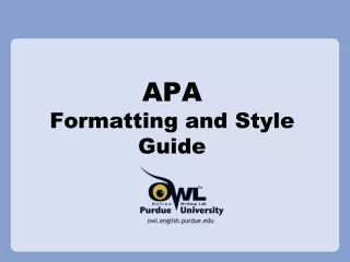 APA  Formatting and Style Guide