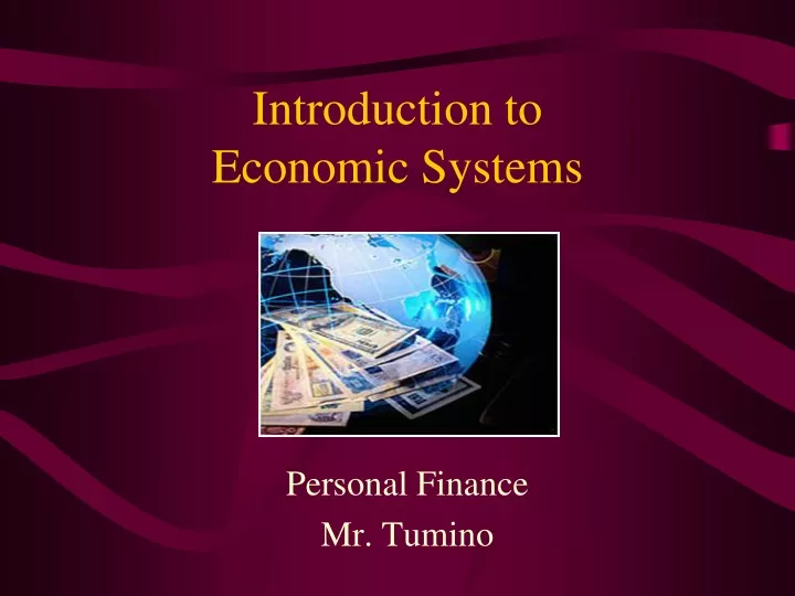 introduction to economic systems