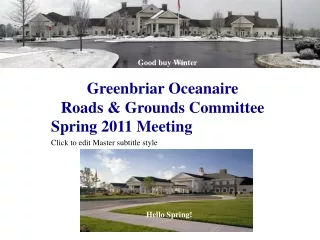Greenbriar Oceanaire Roads &amp; Grounds Committee