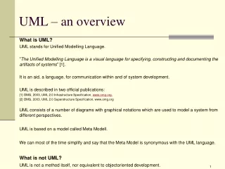 UML – an overview