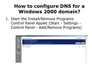 How to configure DNS for a Windows 2000 domain?