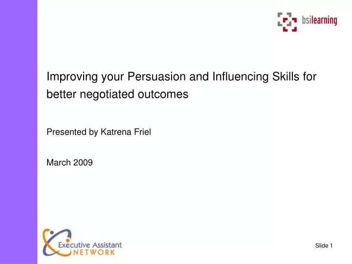 improving your persuasion and influencing skills