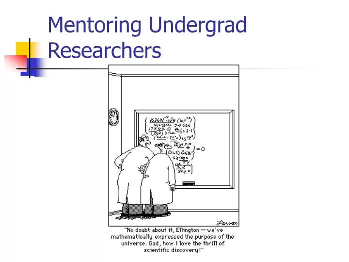 mentoring undergrad researchers
