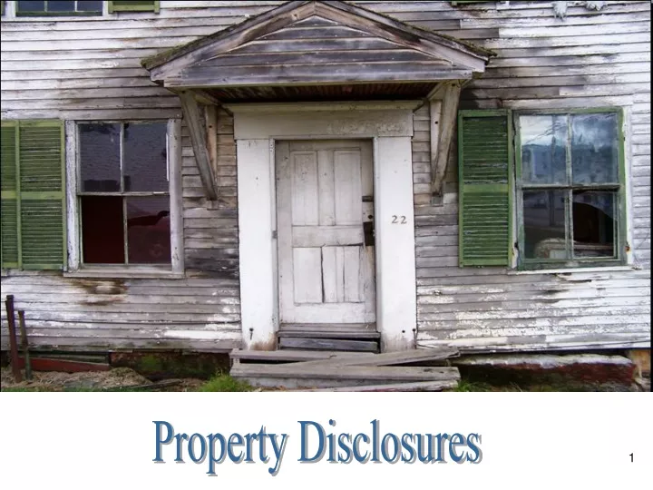 property disclosures