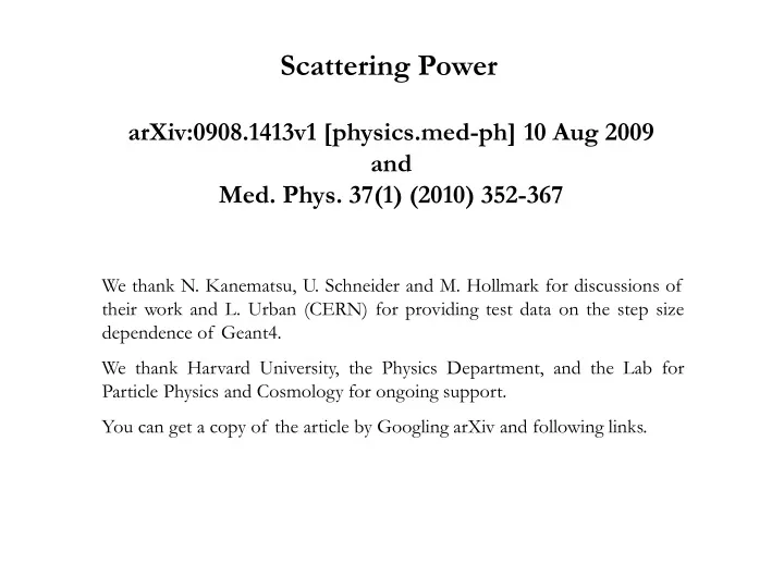 scattering power