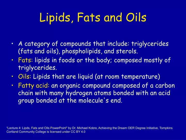 lipids fats and oils