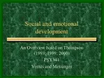 Social and Emotional Development: An Overview of Thompson's Model - PSY341 - slide 1
