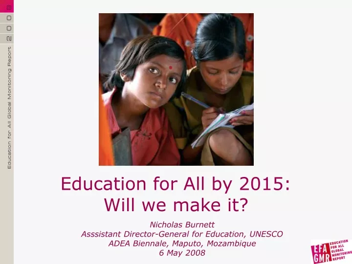 education for all by 2015 will we make it