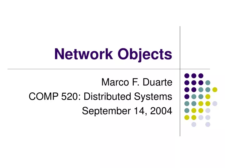 network objects