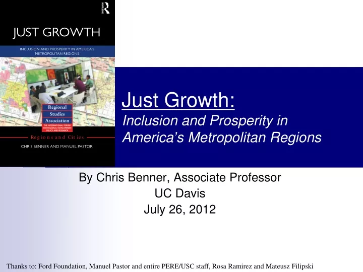 just growth inclusion and prosperity in america s metropolitan regions