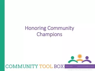 Honoring Community Champions