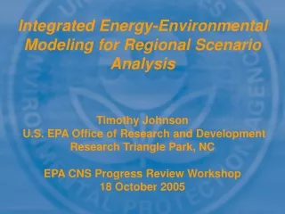Integrated Energy-Environmental Modeling for Regional Scenario Analysis