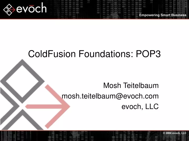 coldfusion foundations pop3