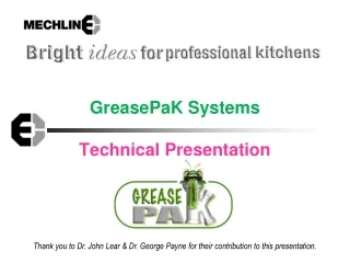 GreasePaK Systems Technical Presentation
