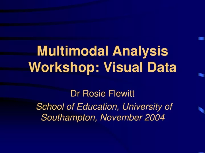 multimodal analysis workshop visual data