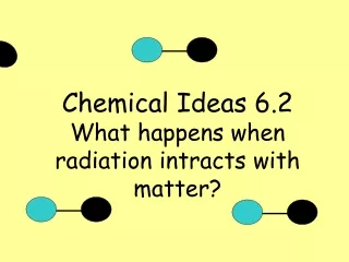 Chemical Ideas 6.2 What happens when radiation intracts with matter?