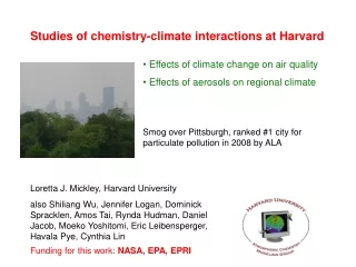 Studies of chemistry-climate interactions at Harvard