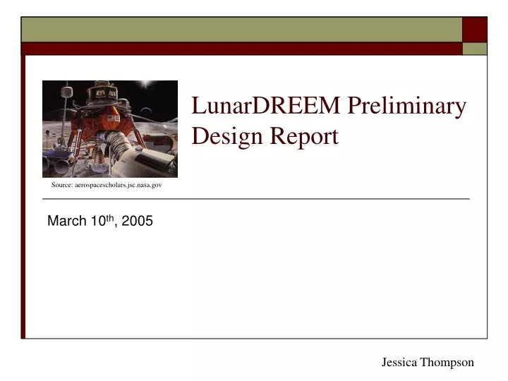 lunardreem preliminary design report