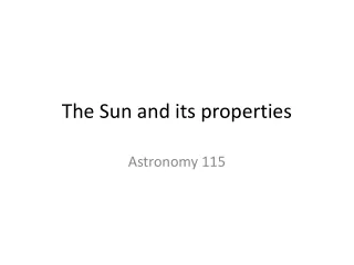 The Sun and its properties