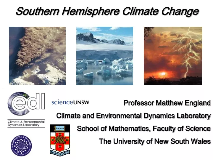 southern hemisphere climate change professor