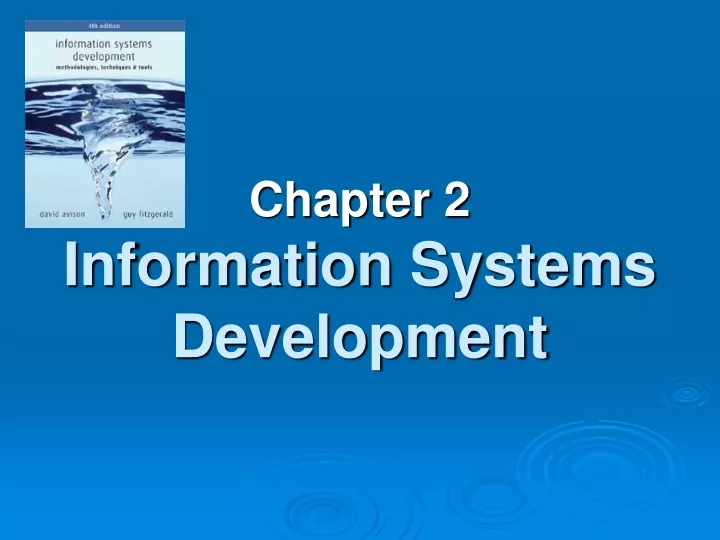 chapter 2 information systems development