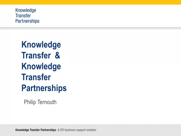 knowledge transfer knowledge transfer partnerships