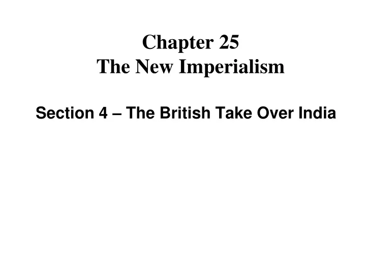 chapter 25 the new imperialism