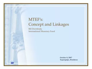 MTEF’s: Concept and Linkages