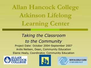 Allan Hancock College Atkinson Lifelong Learning Center