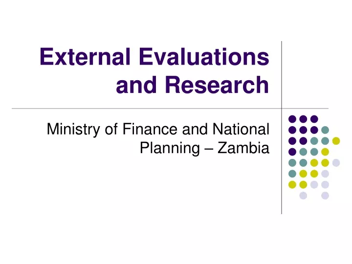 external evaluations and research