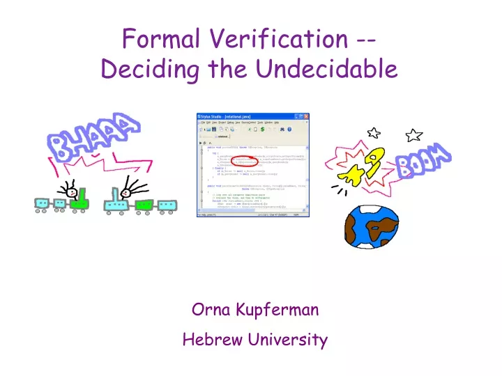 formal verification deciding the undecidable